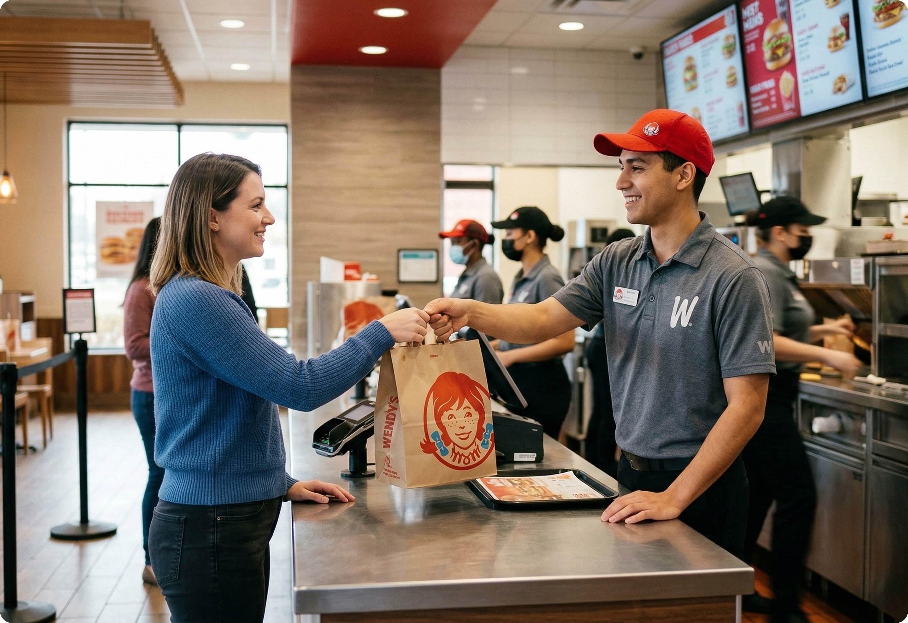 Atención en restaurante Wendy's